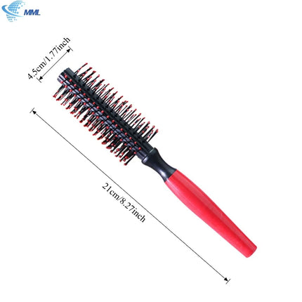 professional anti-static cylindrical bristle curly hair styling round comb nylon teeth roller comb Special for real hair wigs