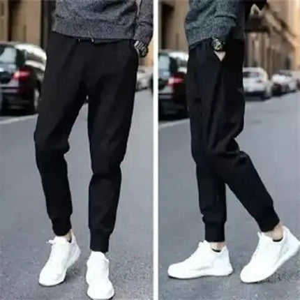 New Korean Luxury Clothing Multi-ripped Jeans Men's Patch Slim Retro Style Fashion Personality Badge Beggar Cargo Trousers Man