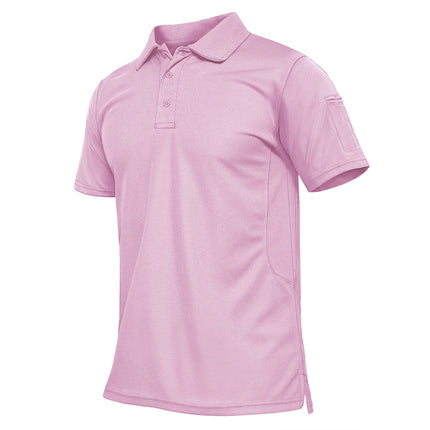 TACVASEN Summer Colorful Fashion Polo Tee Shirts Men's Short Sleeve T-shirt Quick Dry Team Work Green T-Shirt Tee Tops Clothing