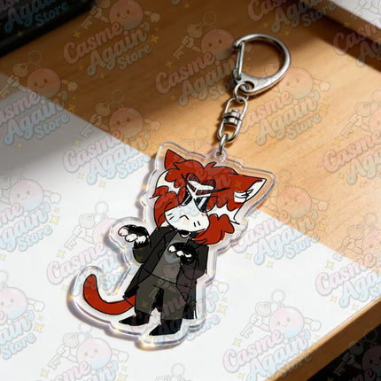 Cartoon Chibi Postal Dude Keychain Accessories Bag Anime Postal Peeker Keyrings Jewelry Manga Game Fans Gifts