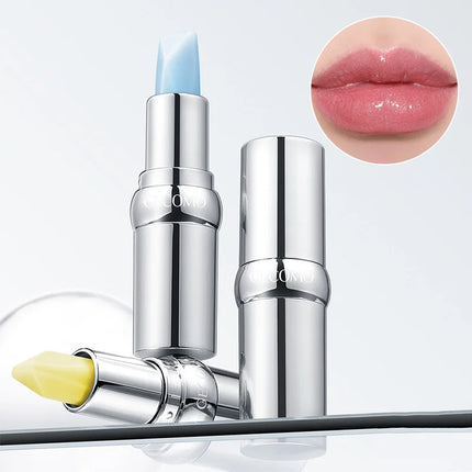 Gecomo Temperature Color Change Lip Balm Long-Lasting Hydration Soft Moisturizing Deep Nourishment Fine Glitter Anti-Wrinkle Enhance Complexion Lip Care