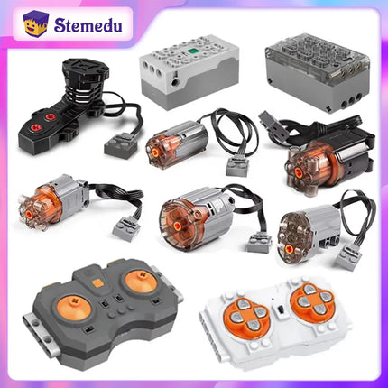 Mould King Technical MOC Power Functions Parts M L XL Servo Motor Electric Remote Control Battery Box Blocks Gift for Kids