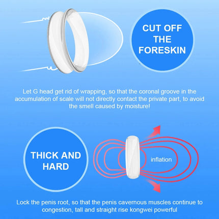 Male Penis Sleeves Adult Sex Toys Foreskin Corrector Resistance Ring Delay Ejaculation Cock Rings C-shaped Semen Lock Rings