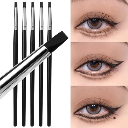 1/5pcs Silicone Eyeliner Brushes Professional Eye Beauty Tool Eyebrow Contour Details Painting Makeup Applicator Cosmetic Brush