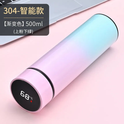 500ML Temperature Display Thermos Cup Stainless Steel Divided Thermos Bottle Outdoor Vacuum Insulated Cup Father's Day Gift