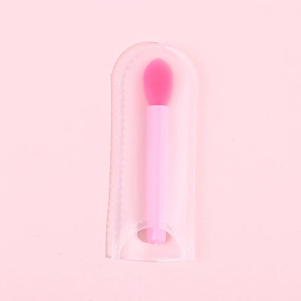 1PCS Small Makeup Brushes Lipstick Applicator Brushes With Anti-lost Cover For Lip Care Makeup Use Silicone Lip Brush