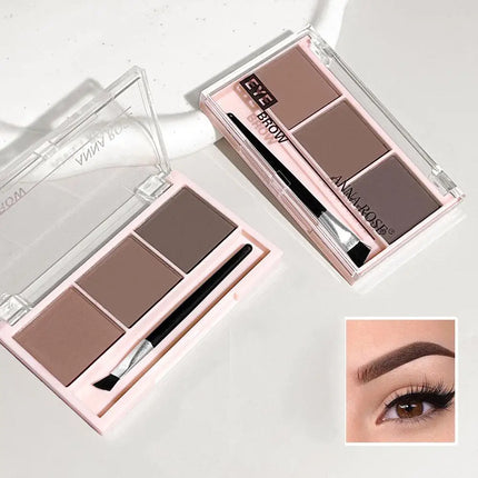 3-Color Brow Powder Set with Brush Long-lasting Eyebrow Powder Waterproof Color-resistant Makeup Set for Beginners Eyeshadow HOT