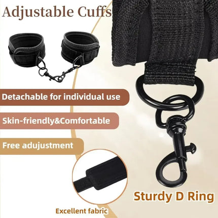 Restraints with Handcuffs Ankle Cuffs  Bondage Set for Couples Adults SM Games Sex Play Adjustable Spreader Bar Sex Toys Sex