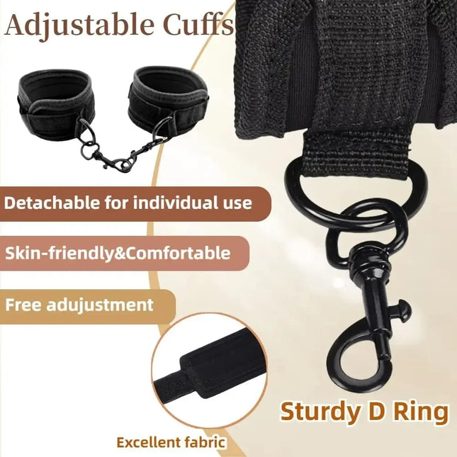 Restraints with Handcuffs Ankle Cuffs  Bondage Set for Couples Adults SM Games Sex Play Adjustable Spreader Bar Sex Toys Sex
