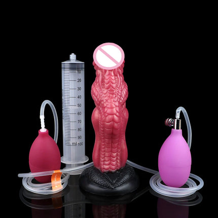 LEZEE Inflatable Dildo Soft Silicone Dog Dildos Squirting Penis Soft Buttplug Penetration Anal Plug Sex Toys For Women