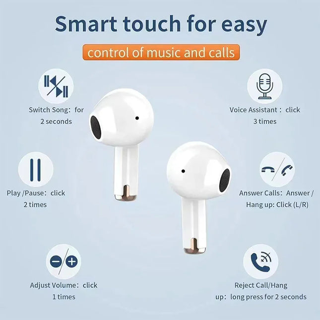 J97 TWS Bluetooth Earphone True Wireless Earbuds In-Ear Headphones Touch Control Waterproof Sports Headest With Mic For Phone