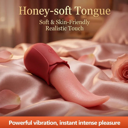 Realistic Tongue Vibrator for Women Multi-Frequency Selection Vaginal Clitoral Sex Toy Adult Product Female Pleasure