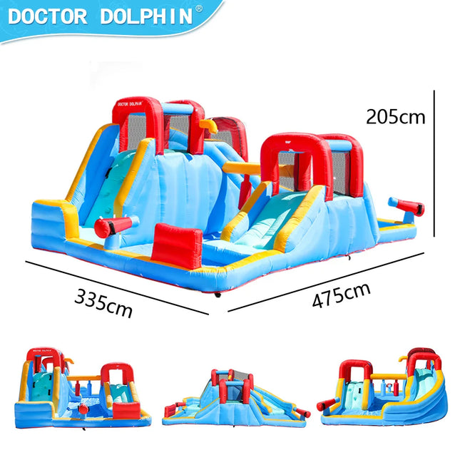 Doctor Dolphin outdoor commercial kids toys water slide bouncing castles inflatable bounce house jumping castle