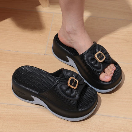 Eyriphy Size: 35-36 to 39-40 Women's Slippers Women High Heels Summer New Fashion Thick-soled Slippers Soft High-value Versatile