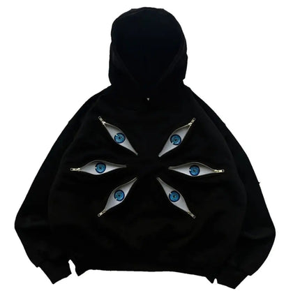 Six Eye Kokushibo Graphic Oversized Hoodies Gothic Casual Hoodie Sweatshirts Streetwear Harajuku Y2k Men Women Clothing