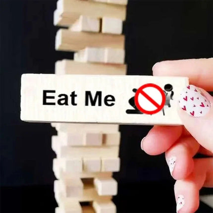 Couple Activities Date Night 48 PCS Block Tower Game Ideas Valentine Tumbling Tower Stacking Blocks Game for Couples Night Party