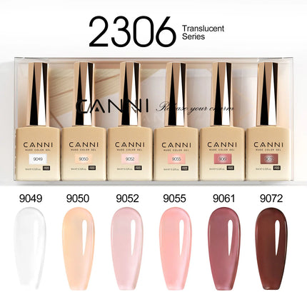 6pcs/kit CANNI TPO FREE HEMA FREE Halloween Nails Color Set Dark Red Semi Permanent Soak off UV LED Gel Varnish Christmas Gift