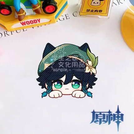 Game Impact Fontaine Neuvillette Wriothesley Rabbit Ears Small Hands Acrylic Badge Backpack Button Brooch Accessories Gifts