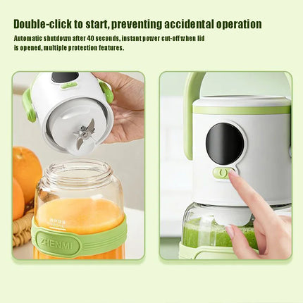 Mi Emoticon Display Electric Juicer 12 Blades 1000ml For Portable Juicer Mixer Usb Charge Fresh Fruit Juice Blender Smoothie