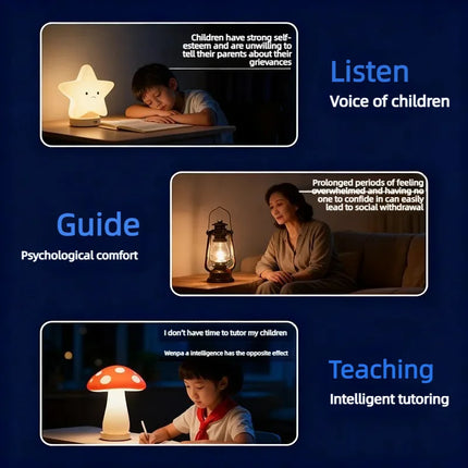 Interactive Smart Talking Robot AI Companion Robot Voice Wake Up Video Music Playback WIFI Weather Clock for Home School Desk