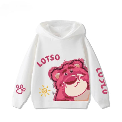 Boys and girls fashionable and cute Lotso print autumn and winter comfortable and warm children's sports pullover
