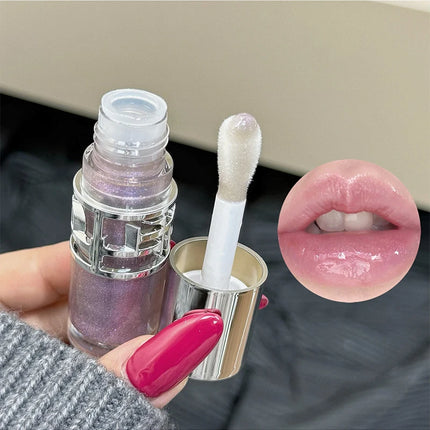 Flowing mirror lip gloss, waterproof and long-lasting luster, non stick to the cup, silky texture, natural makeup effect