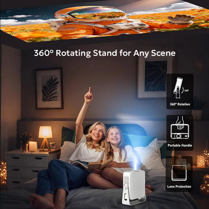 Touyinger L9W Ultra Gimbal Mount Version Full HD 1080P, 4K Video, WIFI, Home Theater Projector