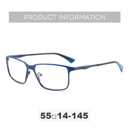 ZENOTTIC  Modish Metal Eyebrow Prescription Glasses for Men Square Photochromic Optical Eyeglasses Progressive Eyewear