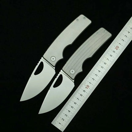 LEMIFSHE 3.5" OZ Rosie XL Real Titanium Alloy Handle 154CM Blade Folding Knife Outdoor Camping Hunting Survival EDC Tool