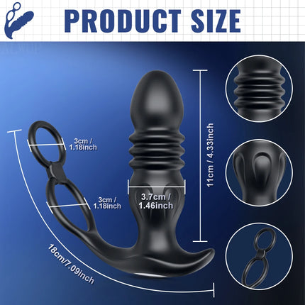 Anal Plug Vibrator Gay Massager Anal Toy Butt Plug Stimulator Masturbation Tools Penetration Anal Vagina Vibrator Men Women 18