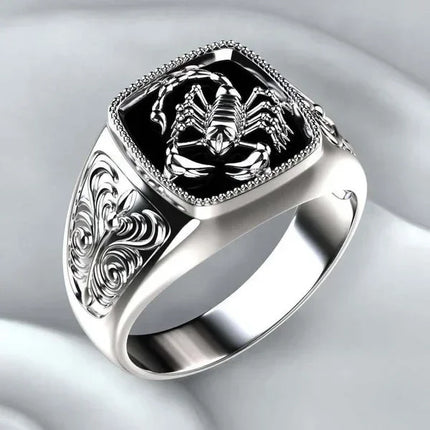 Scorpion Animal Men's Ring Punk Jewelry Accessories Men Rings Cool Fashion Hip Hop Rock Jewelry Gift Halloween Xmas Party Rings