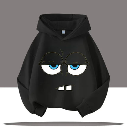 New Cute Cartoon SpongeBob SquarePants Autumn and Winter Fashion Cute Boys and Girls Daily Outing Warm Children's Hoodies