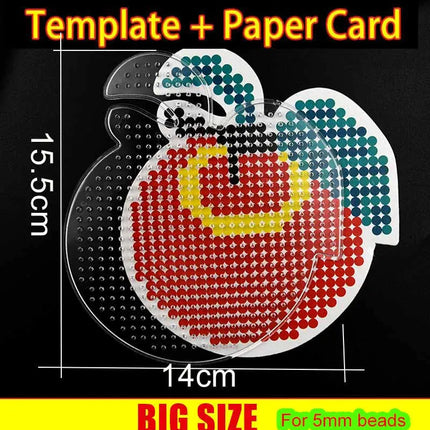 Fuse Beads Boards 5mm Large Clear Plastic Pegboards for Kids Craft Beads Pixel Puzzle Pegboards Creative Handmade Craft Toy Gift