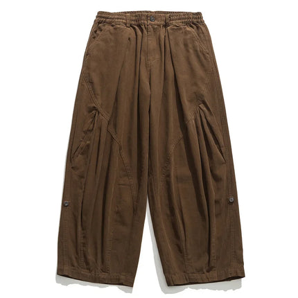 Japanese Oversized Men's and Women's Spring and Autumn Casual Wide Leg Pants, Retro Simple Straight Leg Loose Pants Unisex Style