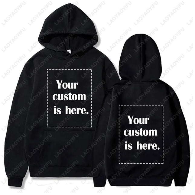 2024 New Custom Hoodie Diy Text Couple Friends Family Design Image Print Clothing Sports Autumn Leisure Harajuku Hoodies