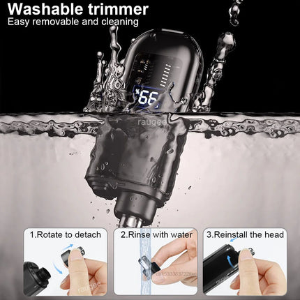 Mini Electric Nose Hair Trimmer Rechargeable Beard And Eyebrow Grooming Tool for Men Portable Nose and Ear Hair Remover