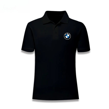 BMW 2025 Summer Men's and Women POLO Shirts Car Club Motorcycle Car Fans Lapel Work Short Sleeve Racing Off-Road Riding T-Shirt