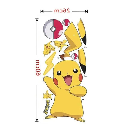 TAKARATOMY Pokémon Anime Character Stickers, Wall Decals, Bedroom Wallpaper, Decorative PVC DIY Christmas Stickers, Toys