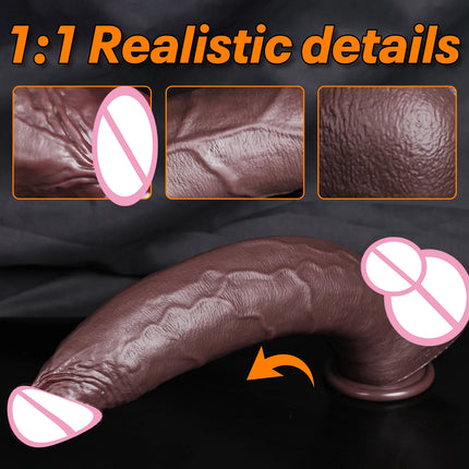 Huge Black Dildos Adult Sex Toys for Women Realistic Dildo Double Layered Liquid Silicone Thick Penis Woman Masturbation Penis