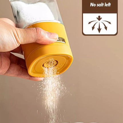 Kitchen Quantitative Salt Bottle Glass Sealed Moisture-Proof Seasoning Jar Outdoor Multi-Purpose Seasoning Box Can Adjustable