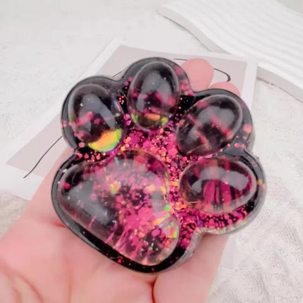 Three Colors Rainbow Cat Claw Squishy Fidget Toy Soft Cute Cat Paw Slow Rebound Pinch Decompression Toys for Kids Birthday Gifts