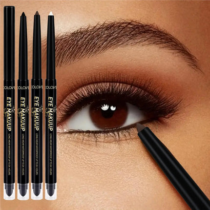 1PC Waterproof and Sweat-proof, Black/brown/white, Anti-smudge, High Pigment, Eyeliner Pen, Suitable for Date and Daily Needs