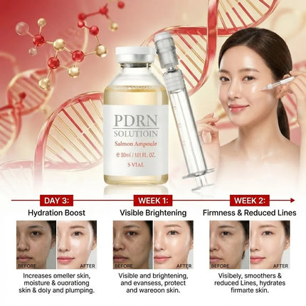 PDRN Salmon DNA Serum Ampoule Advanced Skincare Deep Repair Renew Brighten Tone Strengthen Barrier firming Face Essence Korean