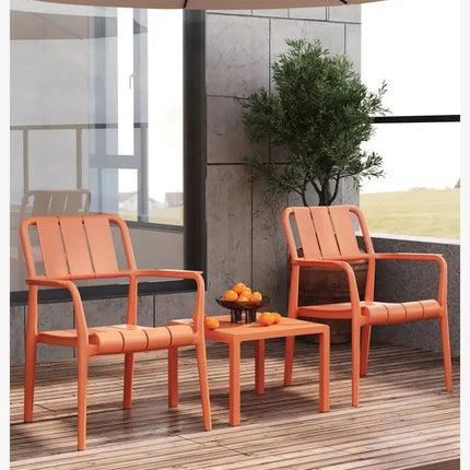 Nordic Patio Bistro Set Foldable Plastic Chair Table Balcony TikTok Viral Outdoor Furniture for Balcony Patio Furniture Set