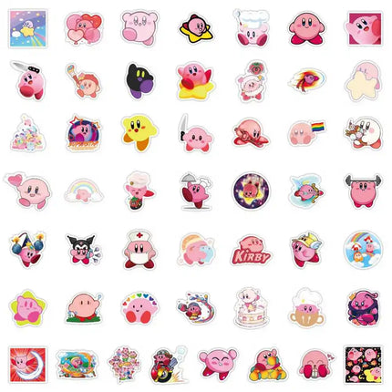 100pcs Cartoon Game Kirby Stickers Kawaii Anime Decal Graffiti Notebook Scrapbooking Fridge Laptop Phone Case Cute Kids Toy Gift