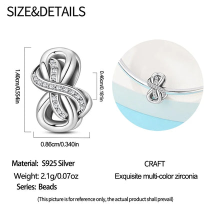 Original 925 Sterling Silver Charms Beads Cute Mushroom Unicorn Love Wings Pearl Charm for Bracelet Pendant Woman Girl Jewelry