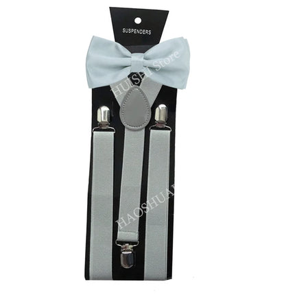 Hot Sale Suspenders Bowtie Sets Mens Women Boys Party Wedding Y-Back Shirt Braces Butterfly Belt Bow Tie Suit Accessories Gift