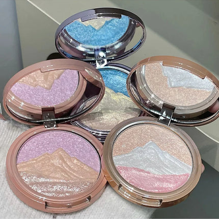 High-Gloss Palette, Starry Glow Series, Delicate Pearl Shimmer, Long-Lasting and Non-Cakey, High Color Payoff, Easy to Apply, Facial Contour Brightening and Contouring, Natural Three-Dimensional Makeup