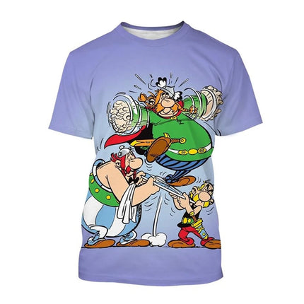 Hot selling new 3D printed T-shirt men's and women's cartoon T-shirt casual fashion hip-hop cool round neck short sleeved top