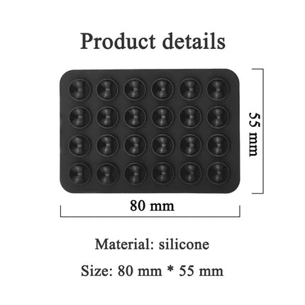 Silicone Suction Cup Grip Stand for Mobile Phone Selfie and Video Suction Cup Non-slip Hands-free Design Wall Mount Bracket